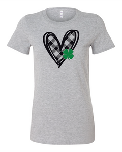 Plaid Heart Shamrock